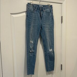 Women's Blue Distressed Jeans VIGOSS ACE SKINNY Size 28